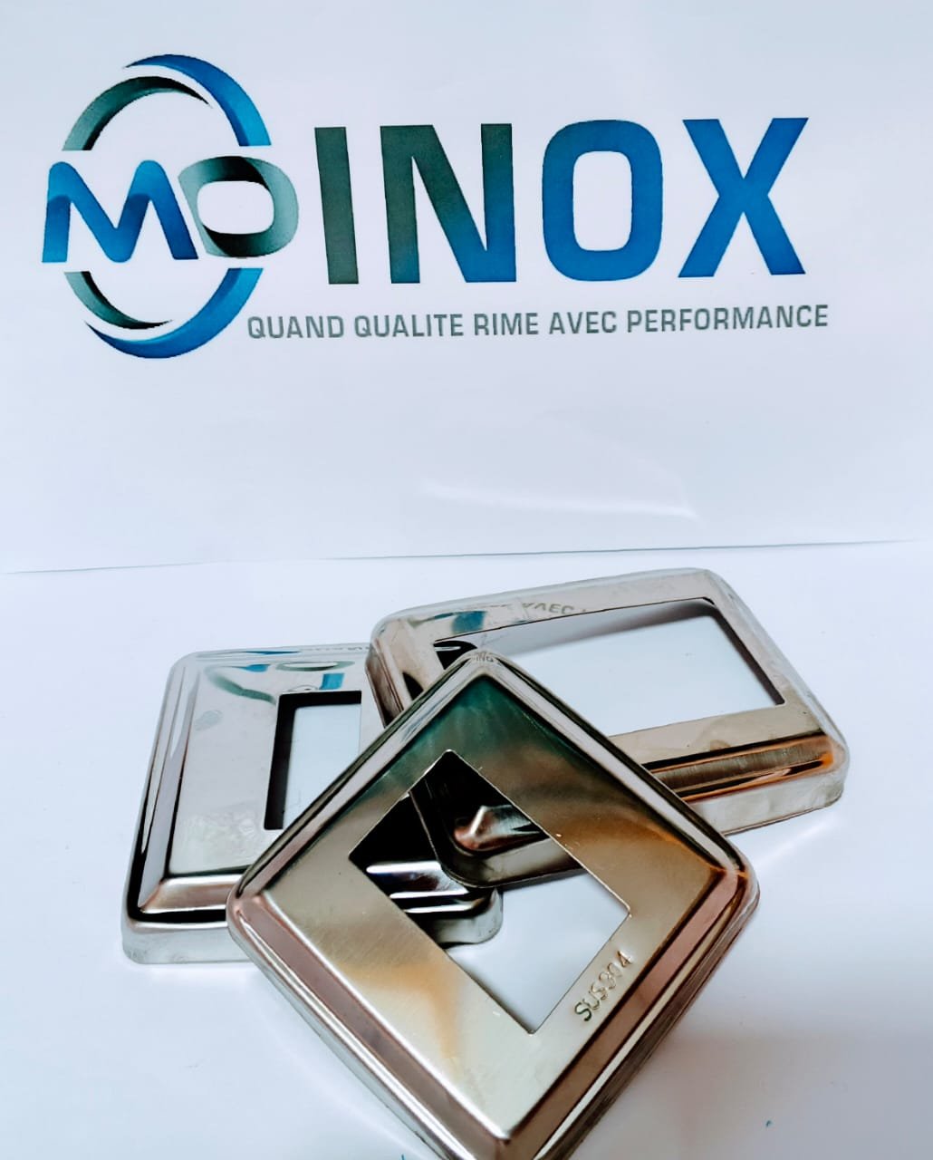 Charnière inox carrée