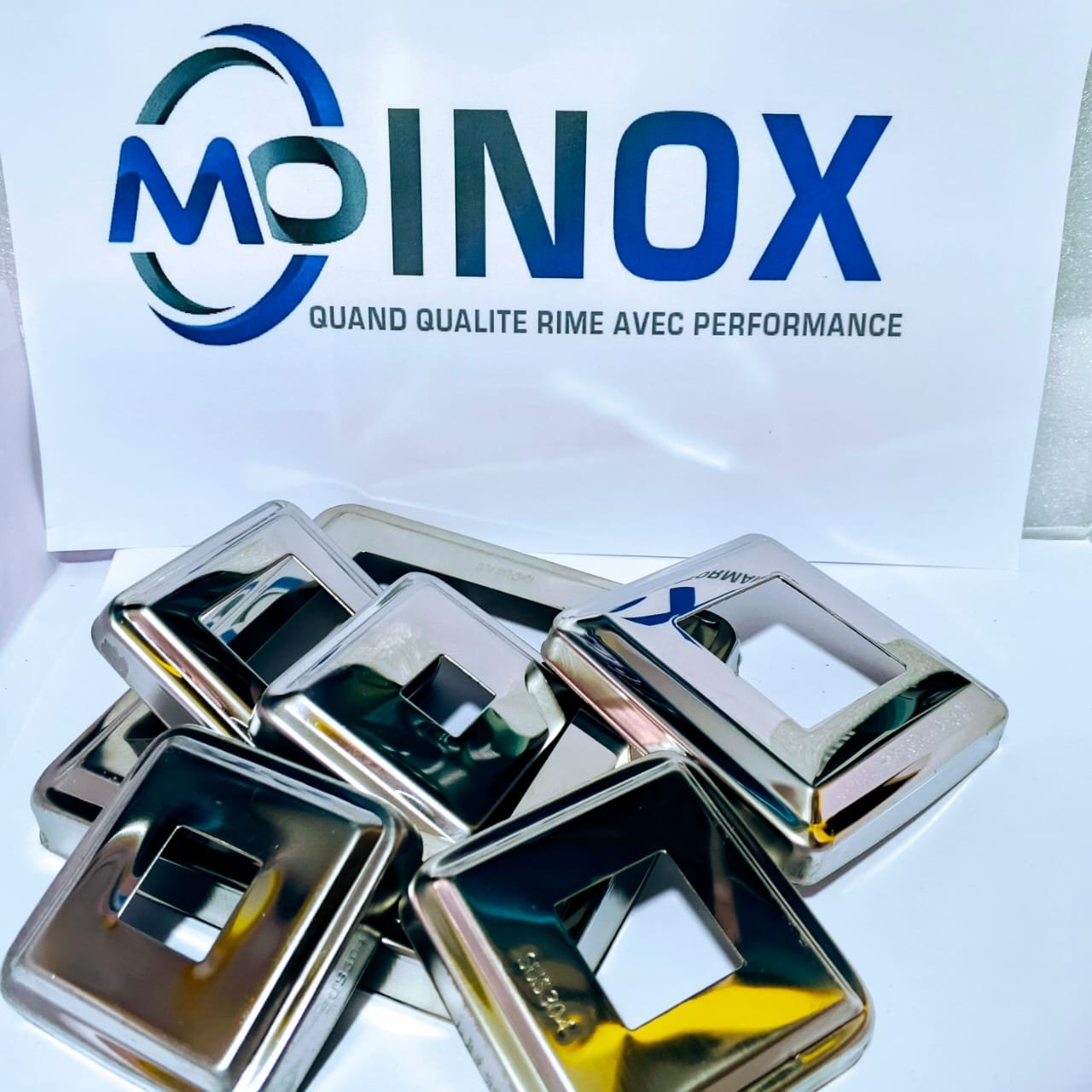 Charnière inox double carrée