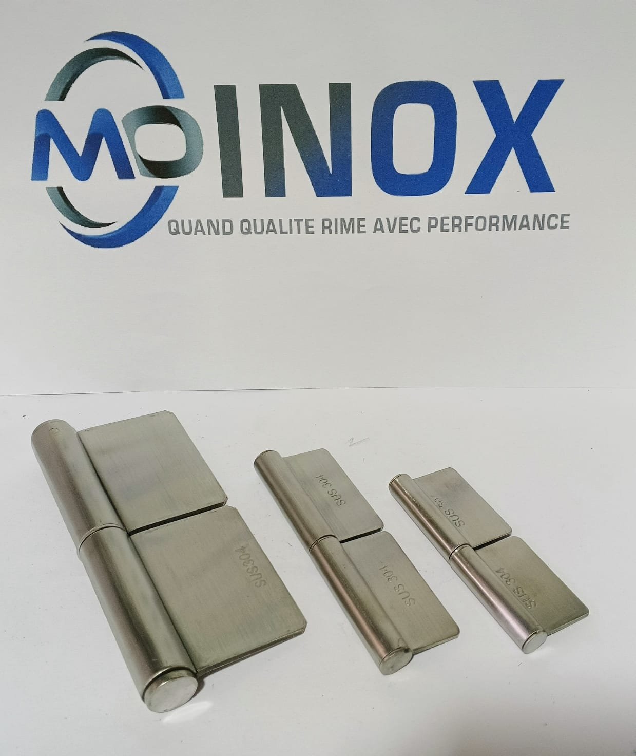 Paire de pattes plates inox