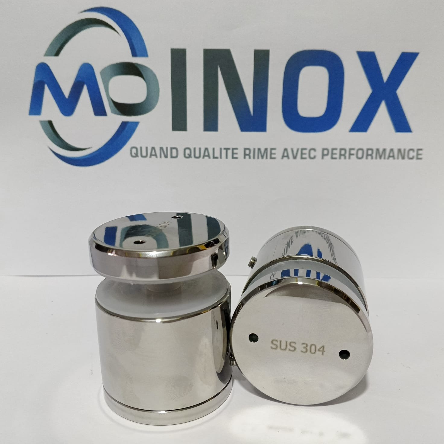 Verrou inox rond avec clé