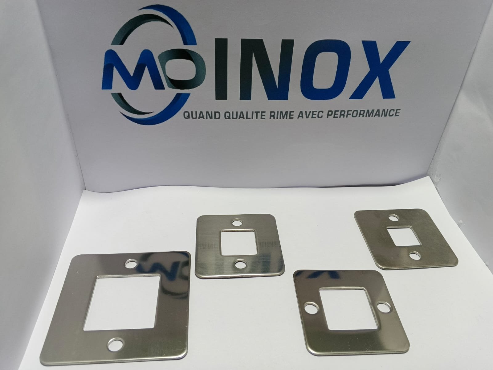 Plaques de fixation inox (lot)