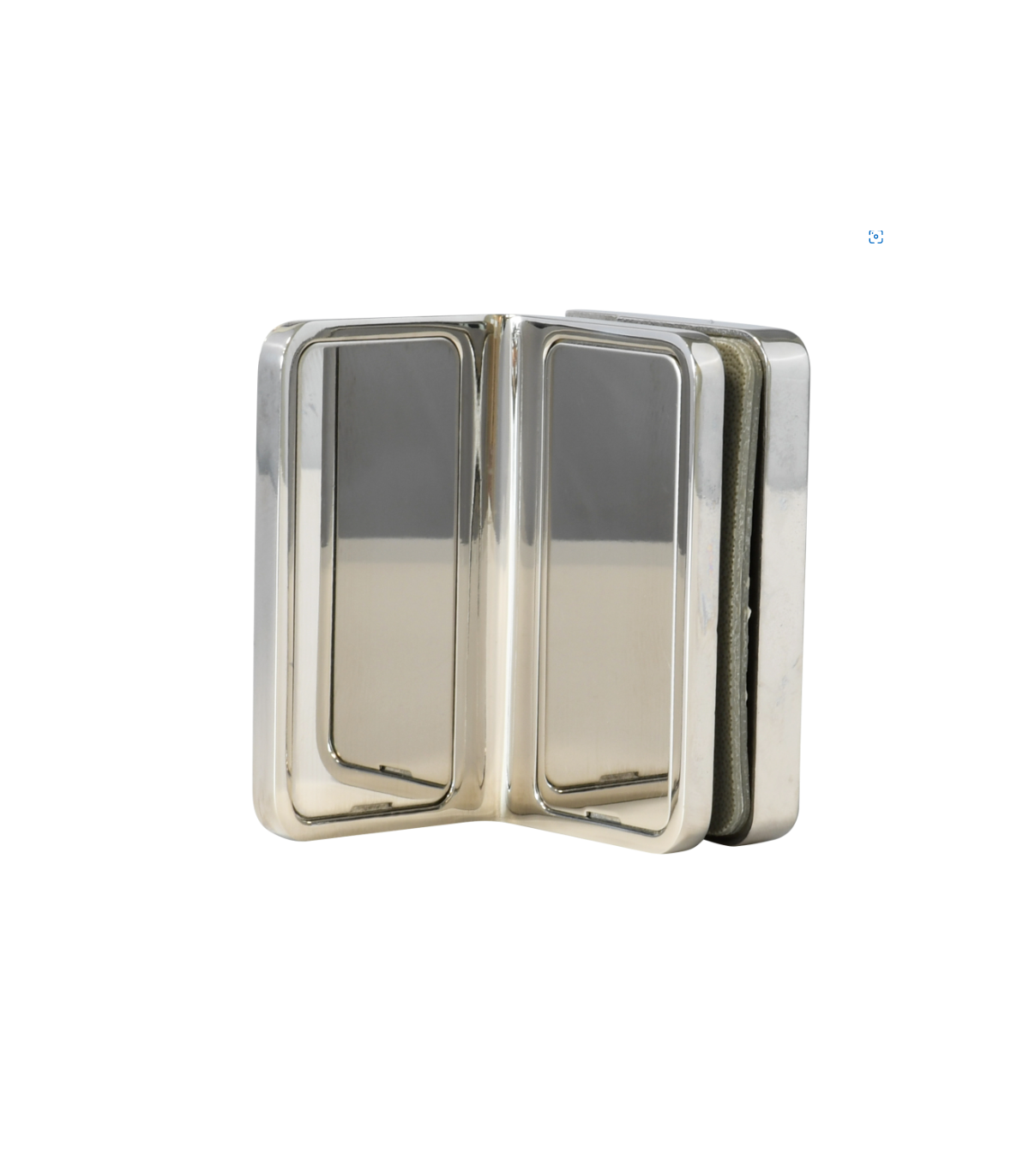 Connecteur 90° pour panneau en verre contre un mur